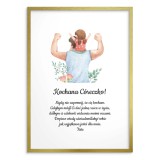 Pastelowy plakat od taty dla córki Siła ojcostwa 80027 Naklejkomania - zdjecie 3 - miniatura