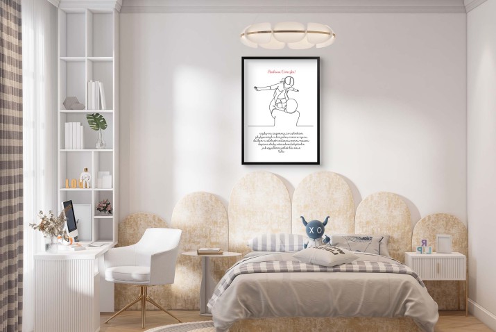 Plakat od taty dla córki z graficzną, ozdobną ilustracją 80026 - zdjęcie 5