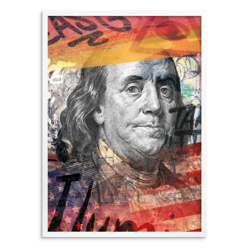 Młodzieżowy plakat Benjamin Franklin - graffiti 23189 - zdjęcie 2