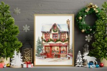 Zimowy plakat Świąteczny sklepik 61664 Naklejkomania - zdjecie 4 - miniatura