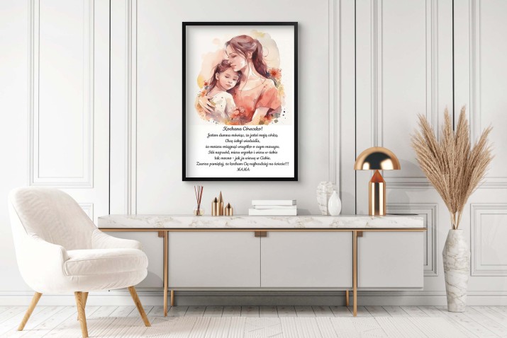 Plakat dla córki od mamy z akwarelowym obrazkiem 80020 - zdjęcie 4