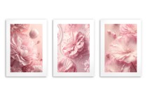 Trzy plakaty Kwiecisty różowy 23183 Naklejkomania - zdjecie 4 - miniatura