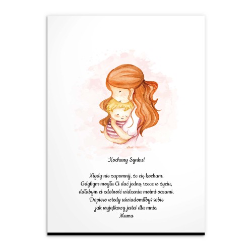 Uroczy plakat dla syna od mamy z pastelowym obrazkiem 80024 - zdjęcie 4