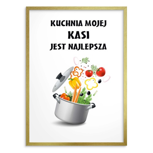 Plakat na prezent dla dziewczyny, żony, przyjaciółki Najlepsza kuchnia 80031 - zdjęcie 2