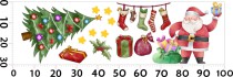 Dwustronne naklejki na szybę wielokrotnego użytku, na okno na Boże Narodzenie - choinka, Mikołaj, prezenty 25600 Naklejkomania - zdjecie 3 - miniatura