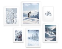 Plakaty Zimowy błękit z wilkiem 23196 Naklejkomania - zdjecie 5 - miniatura