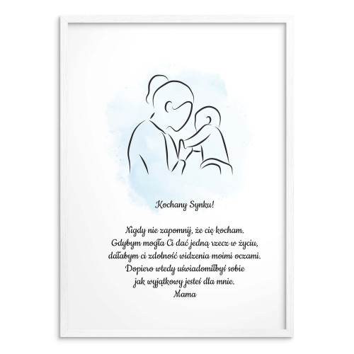 Minimalistyczny plakat dla syna od mamy 80025 - zdjęcie 2