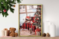 Przytulne święta - Bożonarodzeniowy plakat z motywem czerwonego koloru 61680 Naklejkomania - zdjecie 4 - miniatura