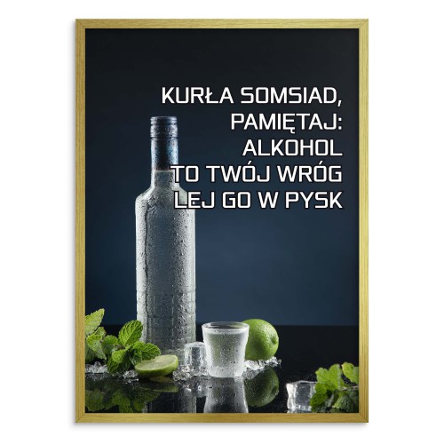 Zabawny, imprezowy plakat, prezent dla znajomych - Butelka 80029 - zdjęcie 3