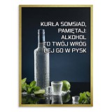 Zabawny, imprezowy plakat, prezent dla znajomych - Butelka 80029 Naklejkomania - zdjecie 3 - miniatura
