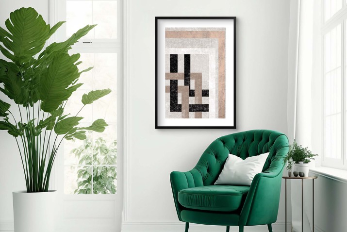 Minimalistyczny plakat Geometryczna przeplatanka 61636 - zdjęcie 5