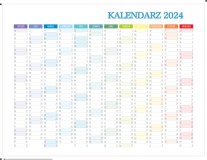 Planer XXL tablica magnetyczna na lodówkę  kalendarz roczny polski 004 Naklejkomania - zdjecie 1 - miniatura