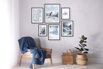Plakaty Zimowy błękit z wilkiem 23196 Naklejkomania - zdjecie 2 - miniatura