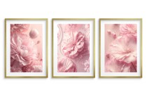 Trzy plakaty Kwiecisty różowy 23183 Naklejkomania - zdjecie 3 - miniatura