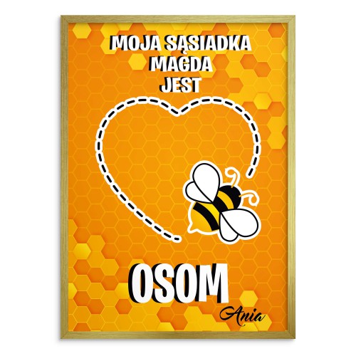 Zabawny plakat dla znajomej, sąsiadki z osą - Jesteś awesome! 80030 - zdjęcie 3