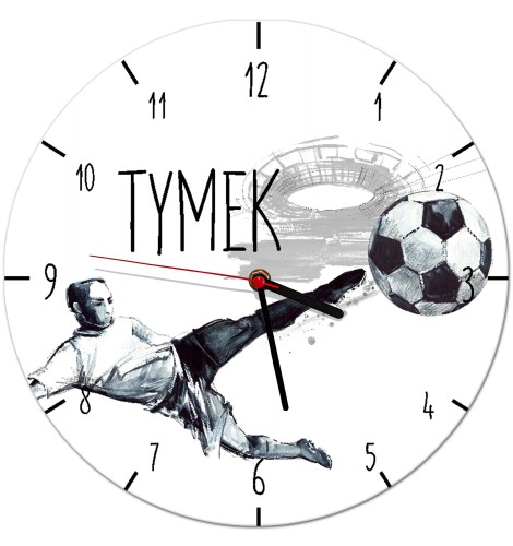 Zegar dla chłopców z motywem piłki nożnej zd073 Naklejkomania - zdjecie 1