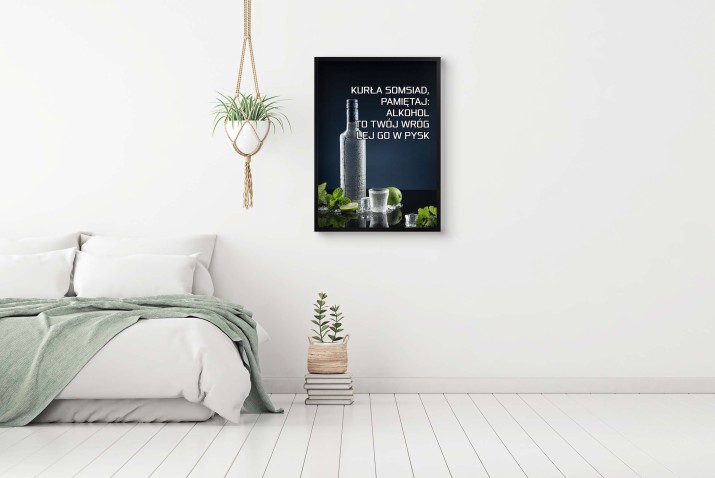 Zabawny, imprezowy plakat, prezent dla znajomych - Butelka 80029 - zdjęcie 5