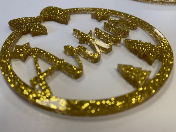 Plexi brokat złoty