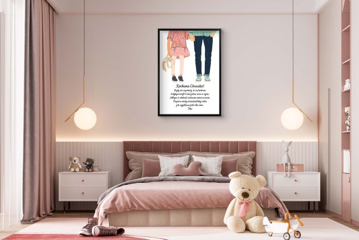 Za ręce - wzruszający plakat dla córki od taty 80028 - zdjęcie 3