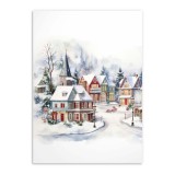 Zimowy plakat Miasto w śniegu 61657 Naklejkomania - zdjecie 5 - miniatura