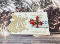 Świąteczny bon podarunkowy, pomysł na prezent, motyw Dzwoneczki z jemiołą Naklejkomania - zdjecie 2 - miniatura