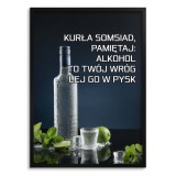 Zabawny, imprezowy plakat, prezent dla znajomych - Butelka 80029 Naklejkomania - zdjecie 1 - miniatura