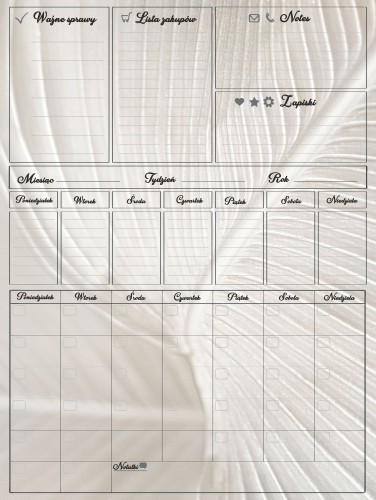 Planer XXL tablica magnetyczna na lodówkę + pisak i notes lista zakupów 4616 - zdjęcie 2