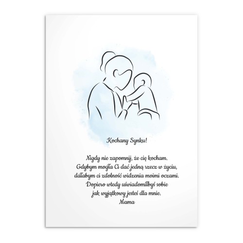 Minimalistyczny plakat dla syna od mamy 80025 - zdjęcie 4