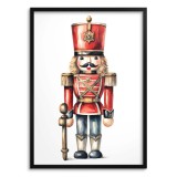Świąteczny plakat Żołnierzyk w czerwonym stroju 61655 Naklejkomania - zdjecie 1 - miniatura
