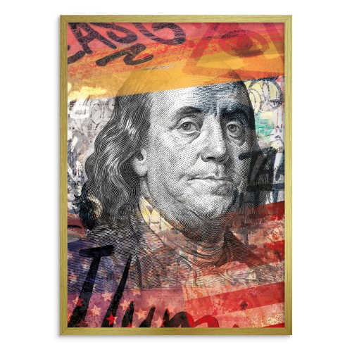 Młodzieżowy plakat Benjamin Franklin - graffiti 23189 - zdjęcie 3