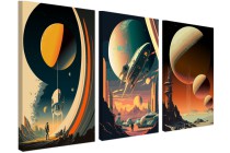 Tryptyk Science Fiction - obce planety 32711 Naklejkomania - zdjecie 3 - miniatura