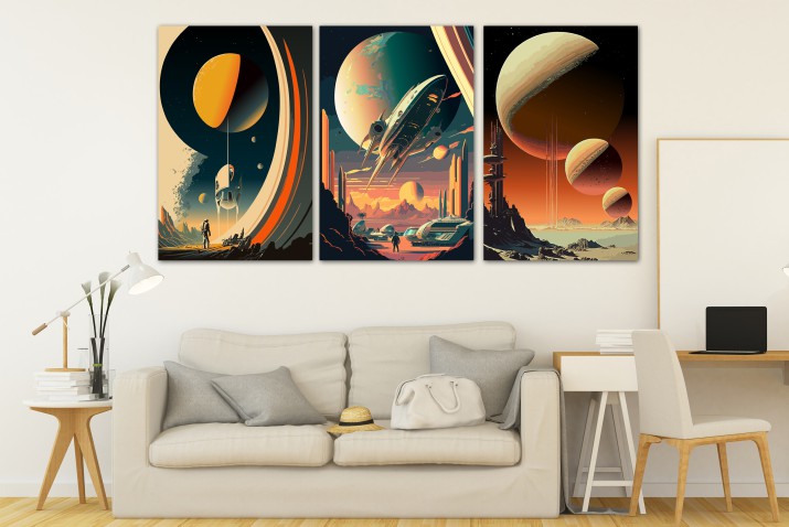 Tryptyk Science Fiction - obce planety 32711 - zdjęcie 2