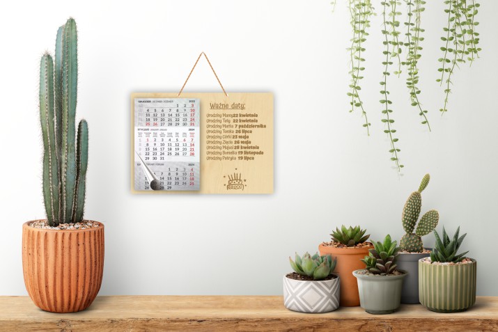 Personalizowany, grawerowany kalendarz dla babci i dziadka Daty do zapamiętania 81225 - zdjęcie 4