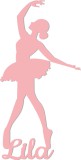 Lampka z oświetleniem LED Różowa baletnica z imieniem dziecka 81023 Naklejkomania - zdjecie 1 - miniatura