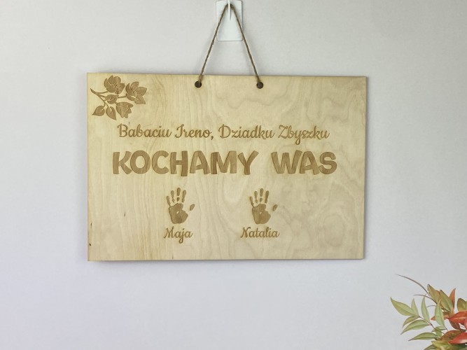 Personalizowa zawieszka dla babci i dziadka - odciski rączek dzieci, wnuków 81203 - zdjęcie 3