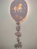 Lampka z oświetleniem LED z imieniem dziecka Balonik z jednorożcem 25700 Naklejkomania - zdjecie 4 - miniatura