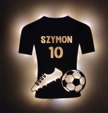 Lampka z oświetleniem LED Czarna sportowa koszulka z imieniem dziecka 81110 Naklejkomania - zdjecie 3 - miniatura