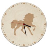 Zegar ścienny z Jednorożcem i serduszkami dla dziewczynki 25521 Naklejkomania - zdjecie 1 - miniatura