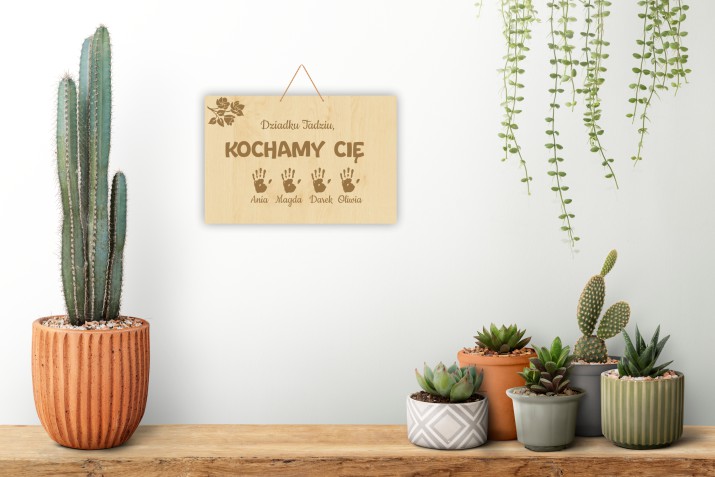 Personalizowa zawieszka dla dziadka z jego imieniem i podpisami wnuków 81205 - zdjęcie 2