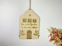 Drewniana, dekoracyjna zawieszka na prezent dla dziadków - Dom babci i dziadka pełen miłości 81218 Naklejkomania - zdjecie 3 - miniatura