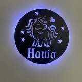 Lampka z oświetleniem LED Unicorn z imieniem dziecka 69101 Naklejkomania - zdjecie 2 - miniatura
