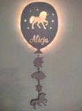 Lampka z imieniem dziecka w kształcie balonika - Auto wśród gwiazd 25703 Naklejkomania - zdjecie 2 - miniatura
