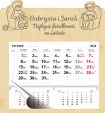 Personalizowany, grawerowany kalendarz dla babci z imionami dziadków - prezent na Dzień Babci, urodziny, święta 81024 Naklejkomania - zdjecie 1 - miniatura