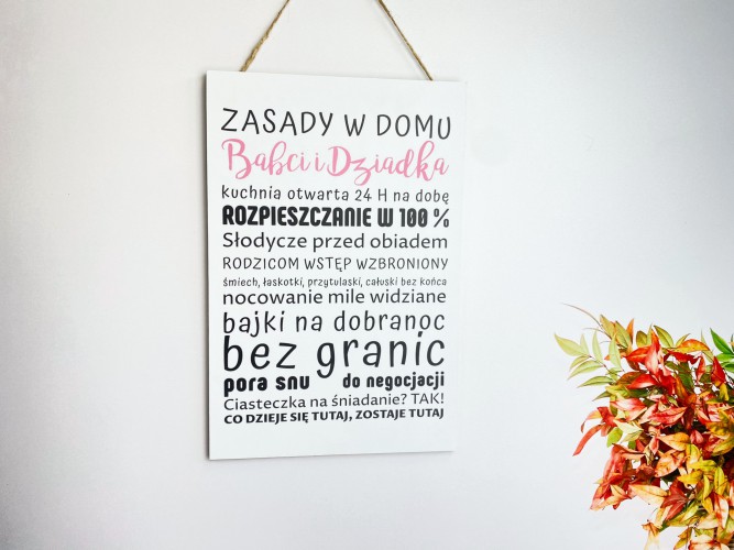 Zawieszka drewniana prezent na Dzień Babci 10200 - zdjęcie 3