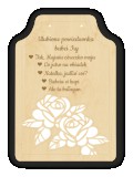 Zabawna, drewniana zawieszka z personalizowanym grawerunkiem i różami - ulubione powiedzonka babci 81219 Naklejkomania - zdjecie 1 - miniatura