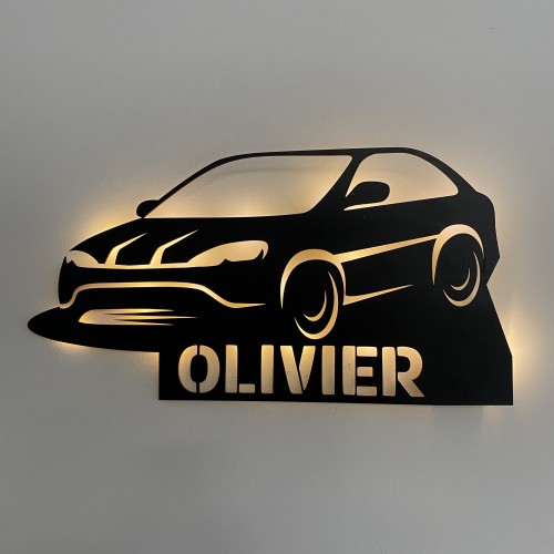 Lampka z oświetleniem LED Czarna auto z imieniem dziecka 81011 - zdjęcie 3