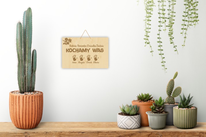 Personalizowa zawieszka dla babci i dziadka - odciski rączek dzieci, wnuków 81203 - zdjęcie 2