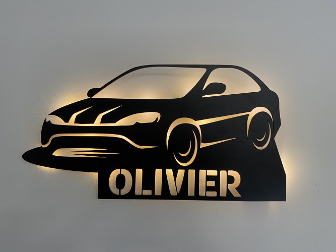 Lampka z oświetleniem LED Czarna auto z imieniem dziecka 81011 - zdjęcie 2