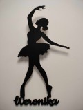 Lampka z oświetleniem LED Czarna baletnica z imieniem dziecka 81013 Naklejkomania - zdjecie 2 - miniatura