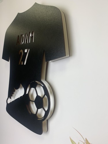 Lampka z oświetleniem LED Czarna sportowa koszulka z imieniem dziecka 81110 - zdjęcie 4